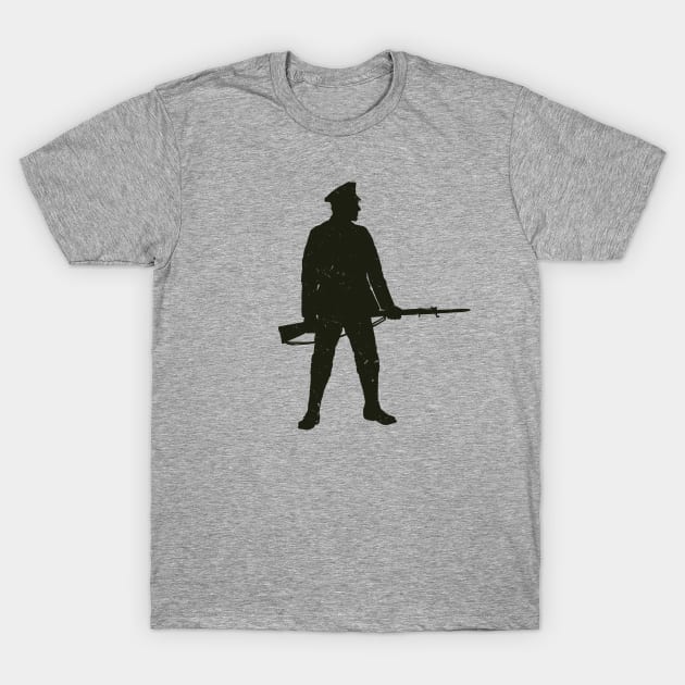 WW1 British Soldier Silhouette T-Shirt by Distant War